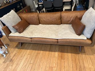 West Elm Leather Sofa