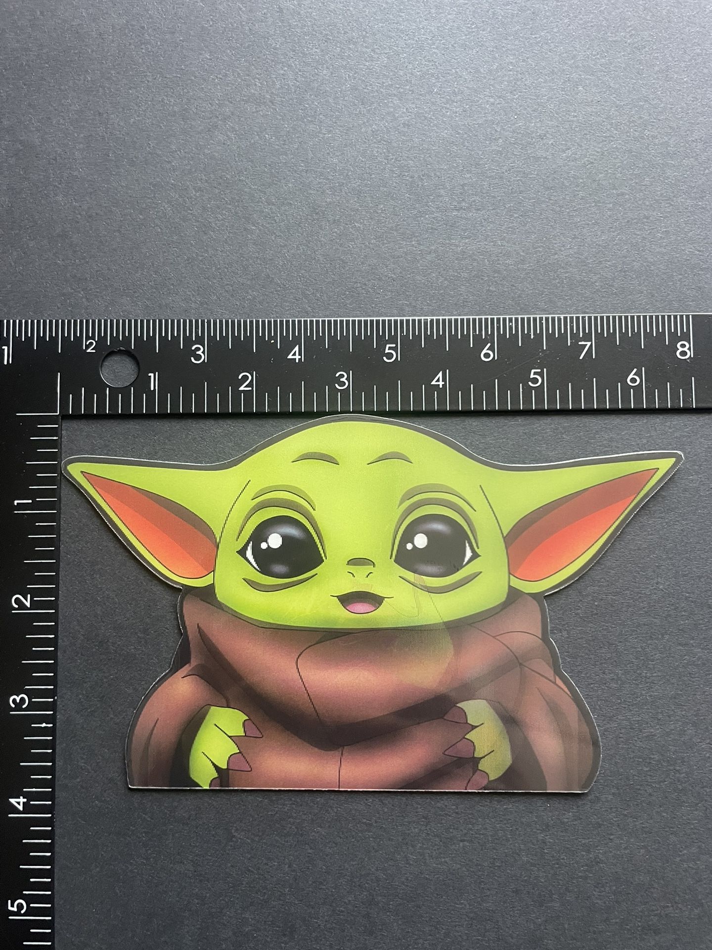 Baby Yoda (Grogu) holographic lenticular decal or 3D sticker