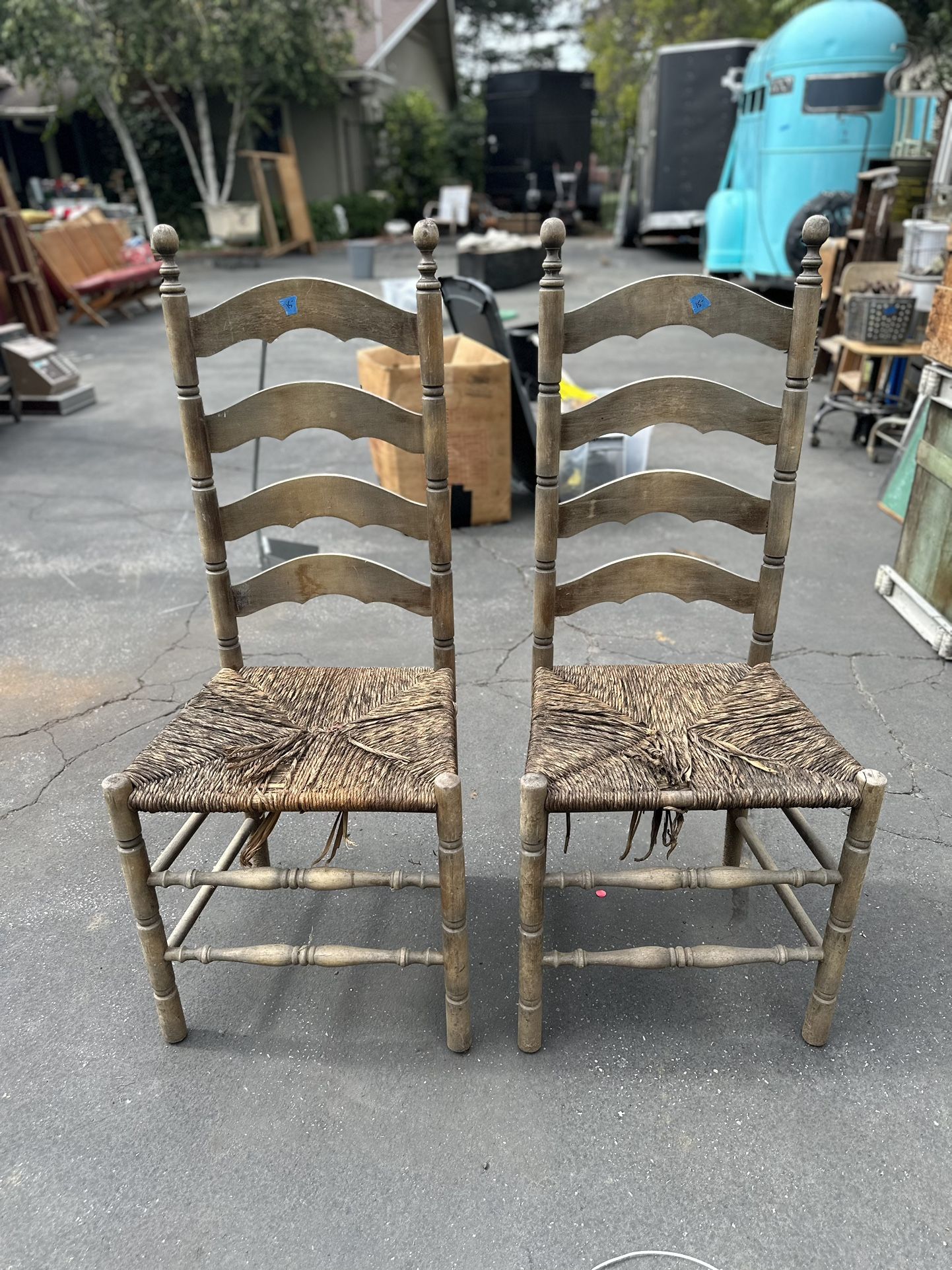 Vintage Long Back Chairs - 20 For Both