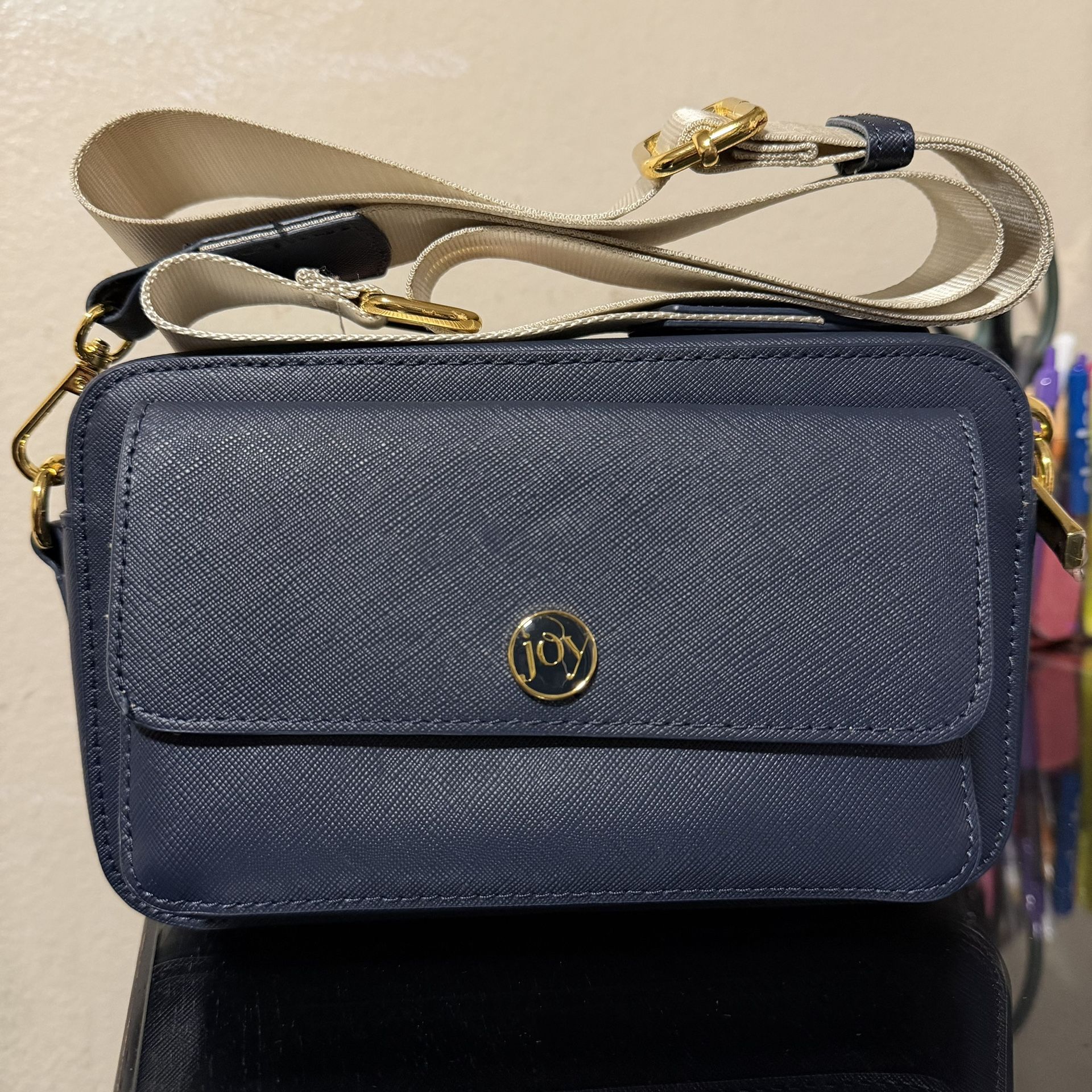 Joy Clean & Chic Saffiano Leather Crossbody Camera Bag