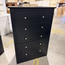 Tall Dresser for Bedroom, 5 Drawer Dresser, Wood Dressers black $100 
