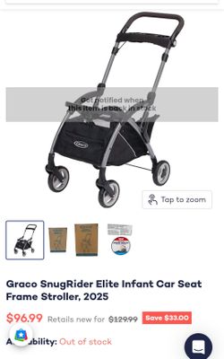 Graco snugrider carseat stroller