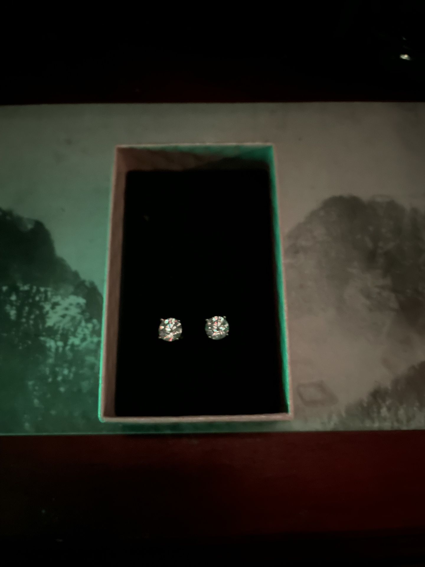 1CT Lab Grown Moisanite Diamond Stud Earrings