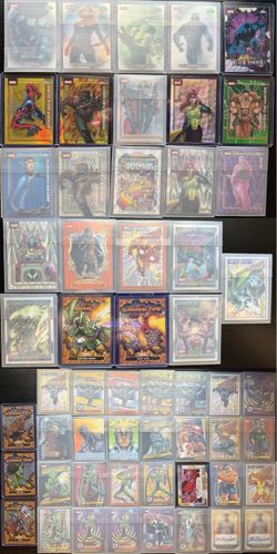 🔥 55-CARD MARVEL LOT  2× 1/1 SKETCHES, CLAWED /20, DOOM /25 SSP, AUTOS 🔥