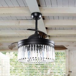 Crystal Chandelier Ceiling  Fan