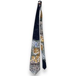 NEW Vintage 1995 Endangered Species Marc Dennis “Jaguar Jungle” Silk Tie NWT