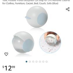  Qinyuan Lint Roller Hair Remover Ball, Reusable Sticky Pet Hair Removal Tool, Potable Travel Dustproof Cat Dog Fur Lint Remover Cleaner for Clo