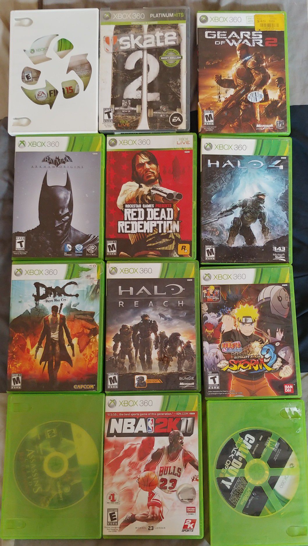 12 Xbox 360 assorted games - price negotiable