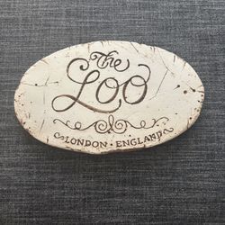 Vintage The Loo by Al Pisano Bathroom Wall Plaque Home Decor ~13.5x8.5”