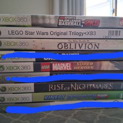 6 XBox 360 games- Lego, Sports, etc.(will sell individually $5) 
