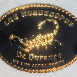 Los Horoscopos De Durango Scorpion Belt Buckle. By Los Altos Boots.