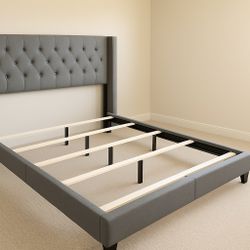 Gray Queen Size Bed Frame 