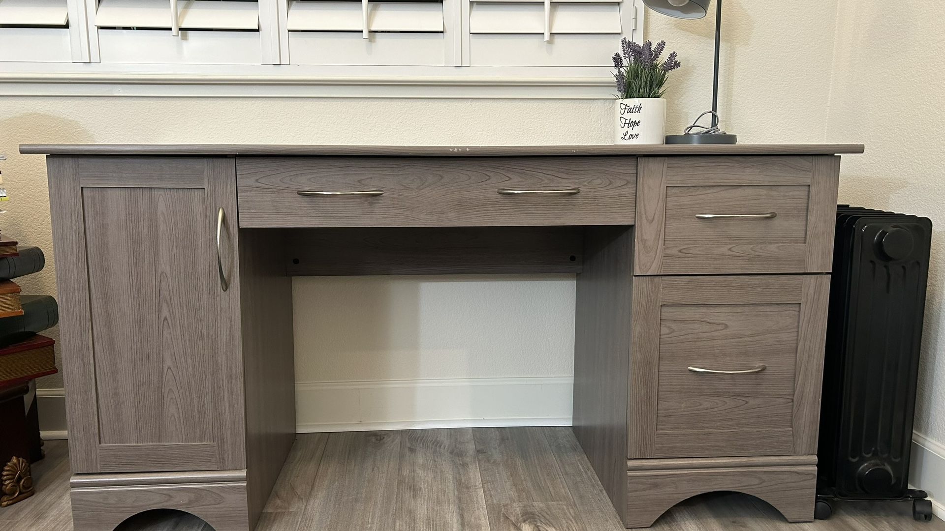 Grey desk