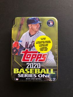 2020 Topps Series 1 Collectors Tin Pete Alonso 75 Cards Factory Sealed