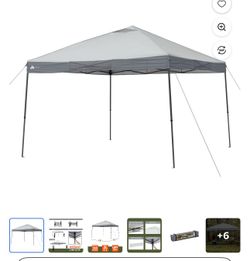 Ozark Trail Toldo Instantáneo de Patas Rectas de 12'x 12' para Acampar -Gris