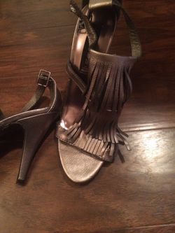Silver fringe Steve Madden heels