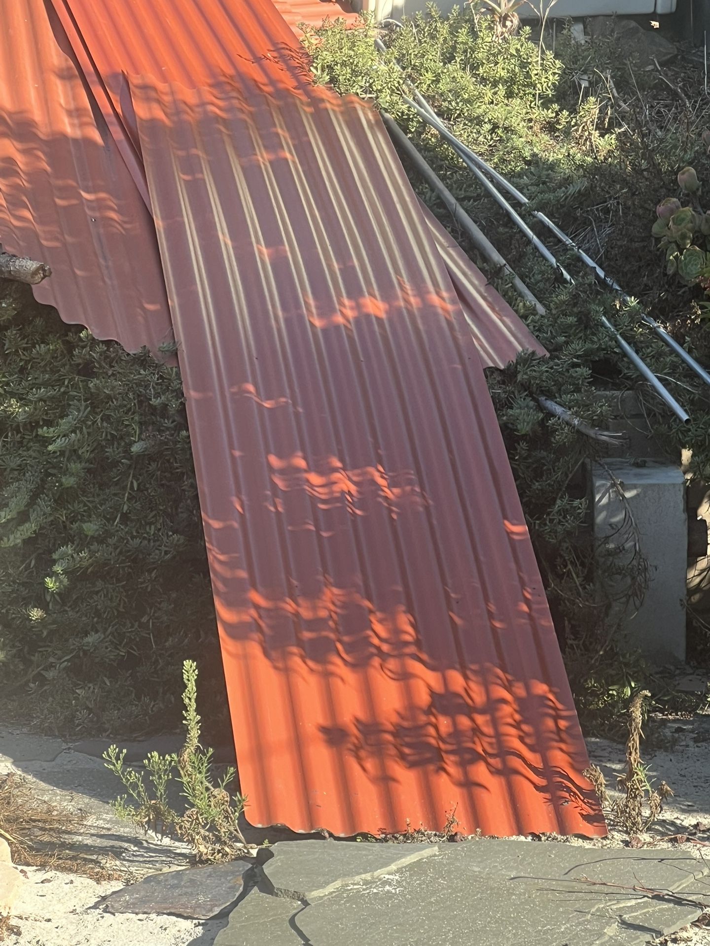 Free used Corrugated Roofing, Great For Projects like Sheds, Shades, Patios, Chicken Coops, Etc