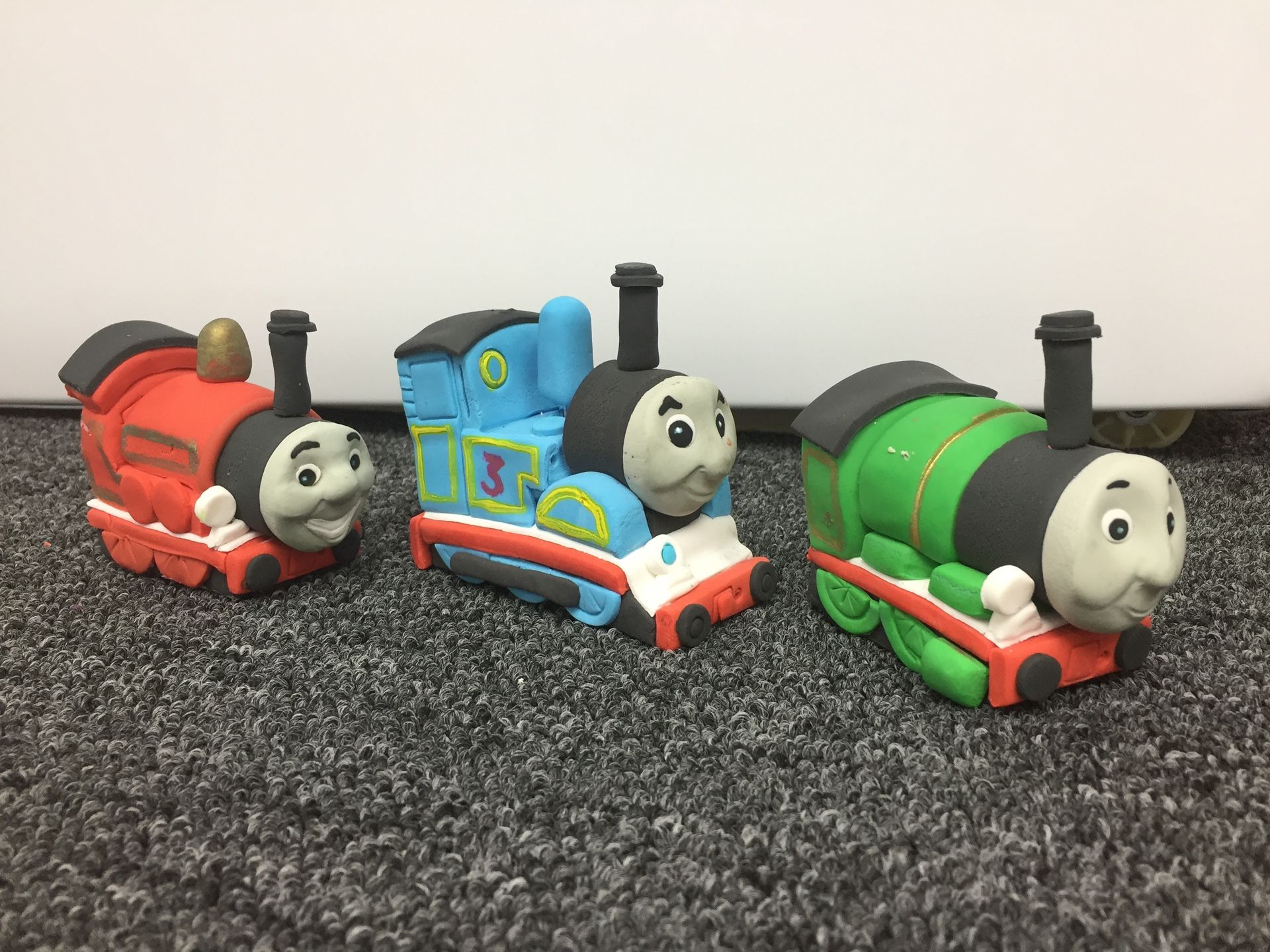 Thomas the train, Percy and james fondant cake toppers