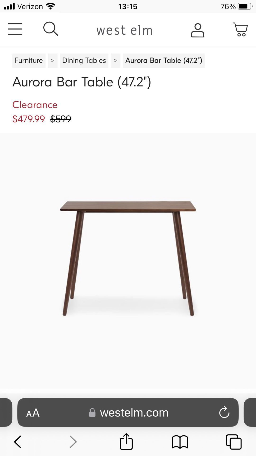 NEW in box, West Elm Aurora bar height table(s)