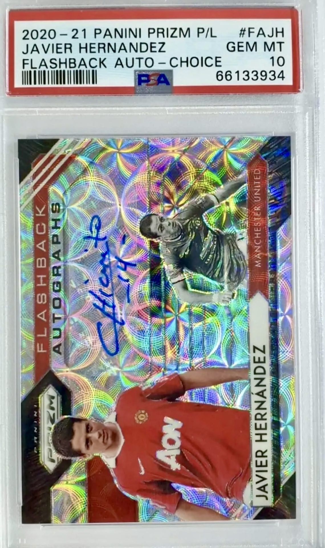 2020-21 PANINI PRIZM P/L JAVIER HERNANDEZ FLASHBACK AUTO- CHOICE