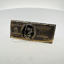 10k Gold 2-Finger $100 Bill Ring 