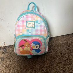 Loungefly Pokémon Mini Backpack – Eevee & Piplup Pastel Design