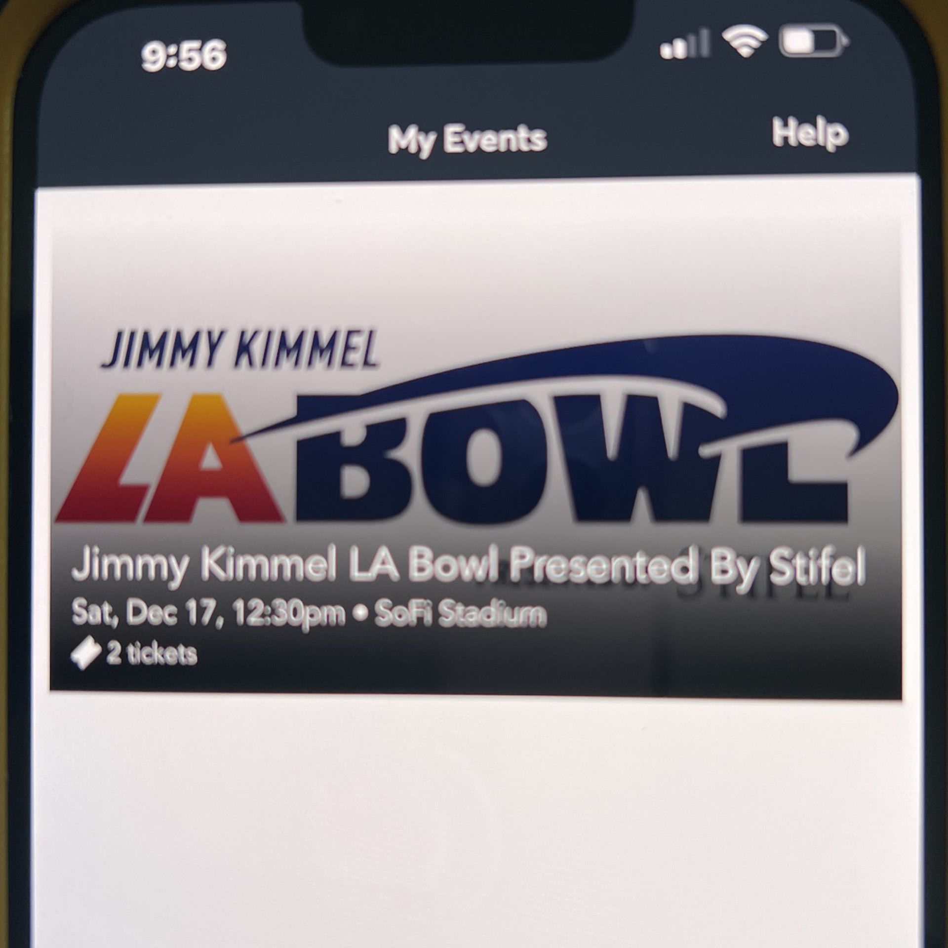 Jimmy Kimmel LA Bowl Saturday December 17, 12:30 PM @ SoFi Stadium