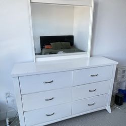 White Dresser With Mirror