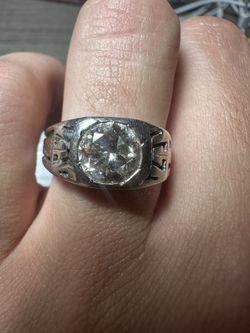 18k 1.75-2 ct natural diamond men’s wedding/statement ring size 10-11