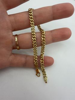 10KT Real Gold Miami Cuban Bracelet