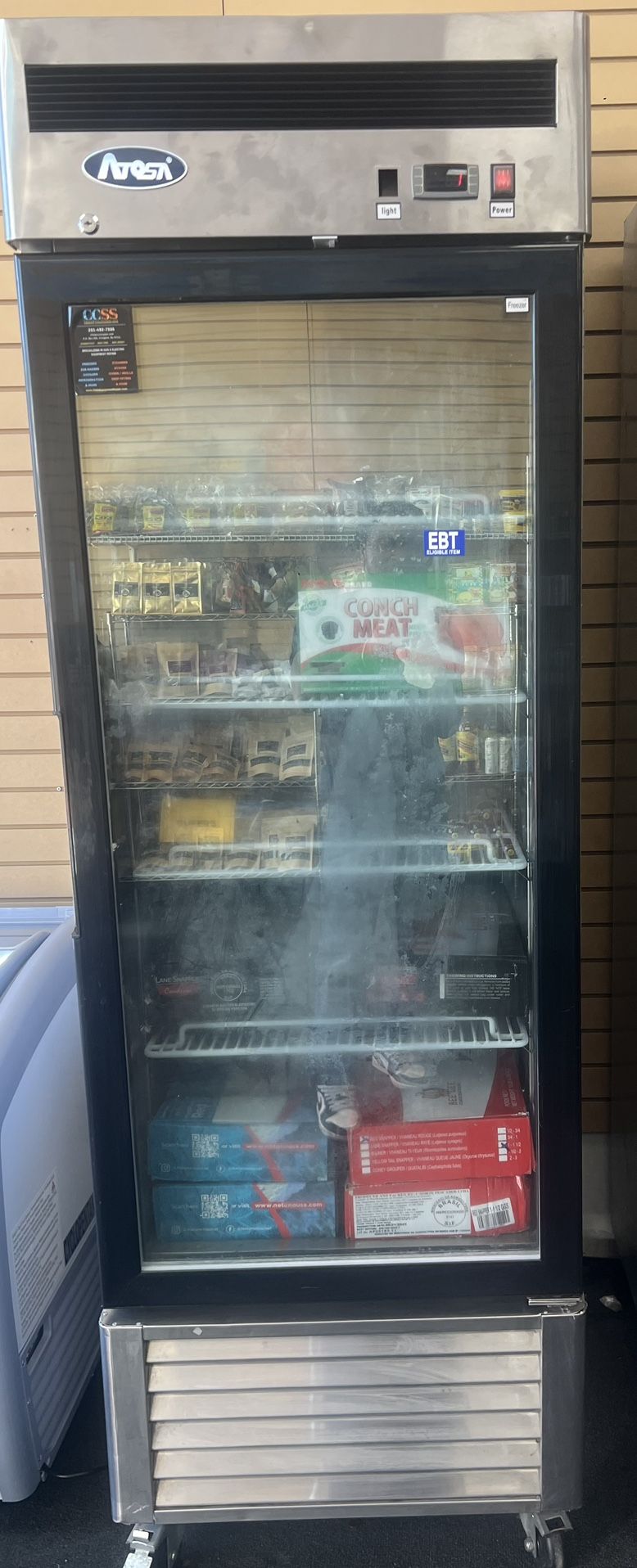 1 Glass Door Freezer