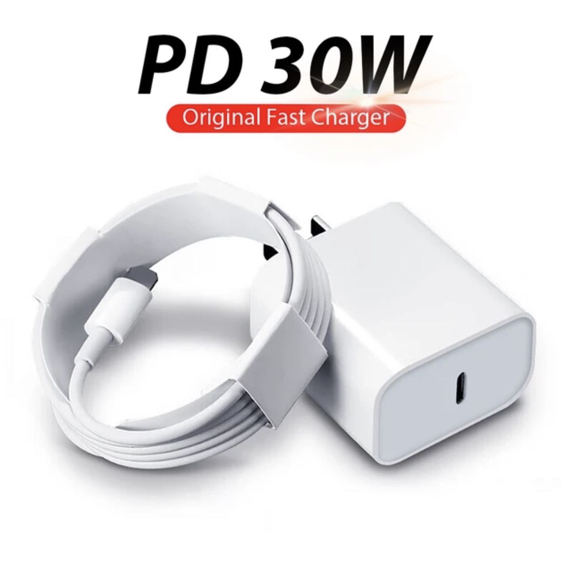 Fast Charger PD 30W For IPhone Apple Quick USB Type C Charging Cable