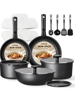 CAROTE Set of non-stick pots and pans, detachable handle of 19  Kitchen kitchen set, space saving, suitable for dishwasher and oven, non-toxic, for ca