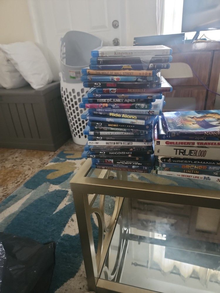 44 Games And ASSORTED BLU-RAY AND DVDS