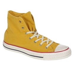 Vintage Converse Chuck Taylor Size 9.5 Yellow 80s High Top Shoes Made In USA