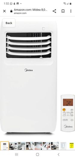 Midea 8,000 BTU ASHRAE (5,300 BTU SACC) Portable Air Conditioner, Cools up to 175 Sq. Ft.,