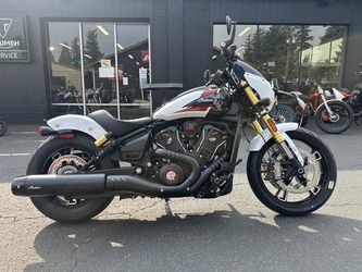 2025 Indian 101 Scout Ghost White Metallic With Graphics