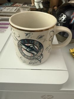 Florida Marlins Signed Coffee Cup