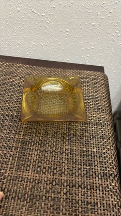 Amber Color Ashtray 