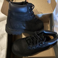 Timberland Black Boots (Toddler Size 7) 