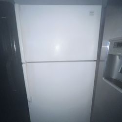 White Top-Freezer Whirlpool Refrigerator