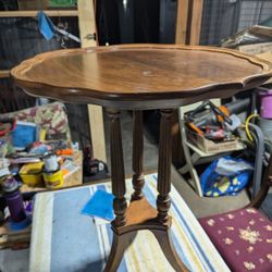 Vintage Round Wooden Table 