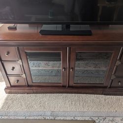 Dark Hardwood Entertainment Center 