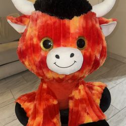 Giant Toy Factory Multicolor Bull Plush 30in