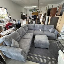 4 Piece Sectional Sofa With Ottoman 