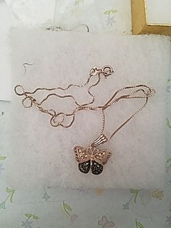 Sterling silver butterfly necklace