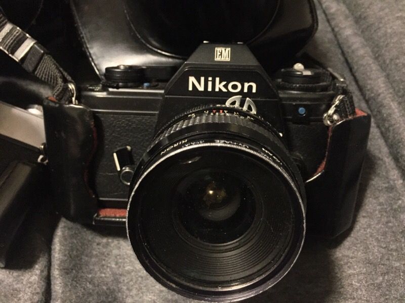Nikon EM with 28mm lens