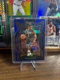Anthony Edwards 2024-25 Select Blue Prizm Card