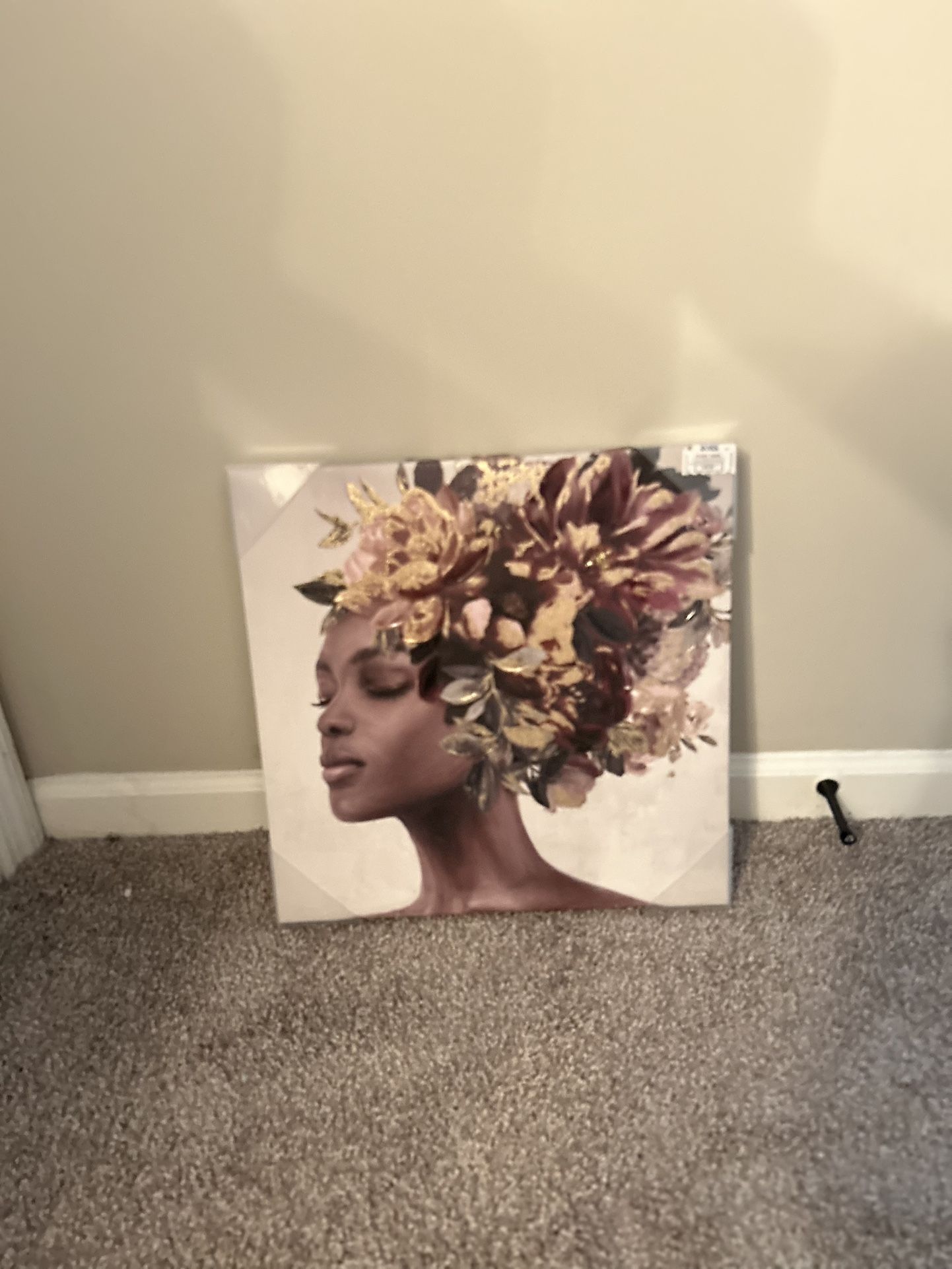 African American Floral Canvas