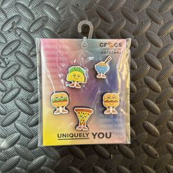 Crocs Jibbitz Uniquely You Chill Food Friends Charm Pizza Unisex 5-Pack NEW
